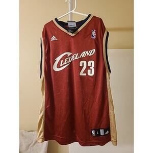 ADIDAS NBA AUTHENTICS Vintage Lebron James 23 Cleveland Cavs Jersey Size L 14-16